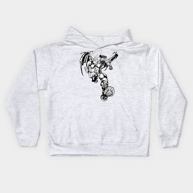 Blacc Ice Is Coming (Blacc & White) Kids Hoodie by The Melanites